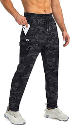 Men's Comfortable Joggers – Tapered Casual Active Fit-men's sweatpants-Grey Camouflage-S-