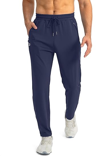 Men's Comfortable Joggers – Tapered Casual Active Fit-men's sweatpants-Dark Blue-S-