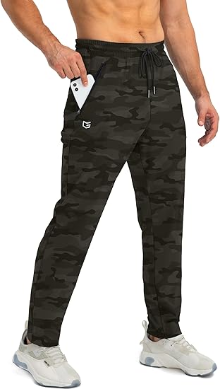 Men's Comfortable Joggers – Tapered Casual Active Fit-men's sweatpants-Green Camouflage-S-