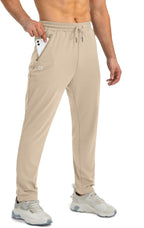 Men's Comfortable Joggers – Tapered Casual Active Fit-men's sweatpants-Brown-S-