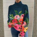 Lovira | Women's Garden Turtleneck Skivvy Jumper Soft Knit Relaxed Fit Cosy Ribbed Pullover-Women's Turtleneck Sweater-S-