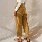 Seluna | Corduroy Pants for Women – Relaxed Leg Comfort Fit-Women's Pants-Sunbeam Yellow-S-Camoufit