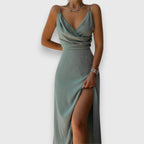 Elysia | Elegant Feminine Dress for Women – Lightweight Flattering Fit-Dresses-Green-S-Camoufit