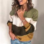 Chāme | Women's Sweater | Modern Stripe Pattern & Flattering Fit