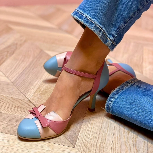 Women's Elegant High Heels with Arch Support Cushioned Footbed Non-Slip Sole Comfort Pumps-Women's Heels-Sky Blue-4-