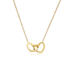 Elunara | Double Heart Necklace for Women - Stainless Steel Delicate Elegant Fit-Necklaces-Gold-Camoufit