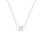 Elunara | Double Heart Necklace for Women - Stainless Steel Delicate Elegant Fit-Necklaces-Silver-Camoufit