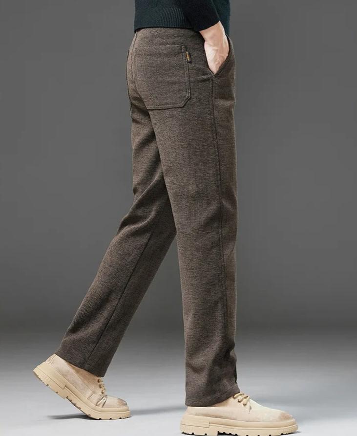 Men's Straight Leg Corduroy Pants – Slim Fit Winter Style-Men's Corduroy Trousers-Brown-28-