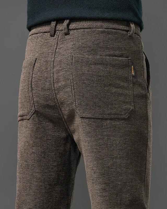 Men's Straight Leg Corduroy Pants – Slim Fit Winter Style-Men's Corduroy Trousers-Black-28-