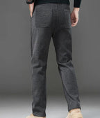 Men's Straight Leg Corduroy Pants – Slim Fit Winter Style-Men's Corduroy Trousers-Gray-28-