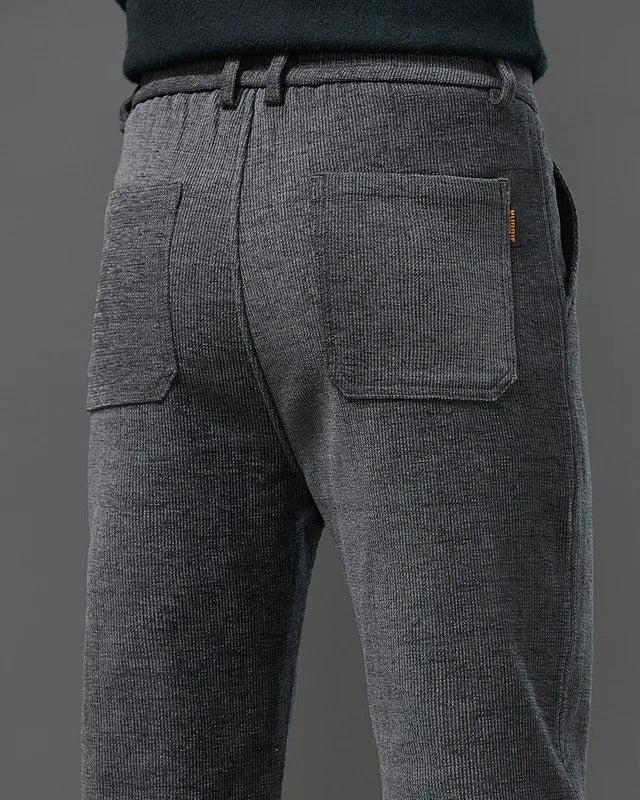 Men's Straight Leg Corduroy Pants – Slim Fit Winter Style-Men's Corduroy Trousers-Black-28-
