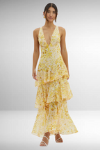 Women's Elegant Maxi Dress for Effortless Summer Style-Summer Dress-Yellow-S-