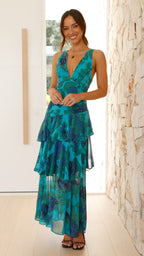 Women's Elegant Maxi Dress for Effortless Summer Style-Summer Dress-Green-S-