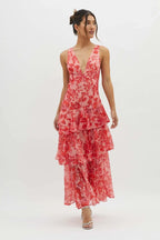 Women's Elegant Maxi Dress for Effortless Summer Style-Summer Dress-Red-S-