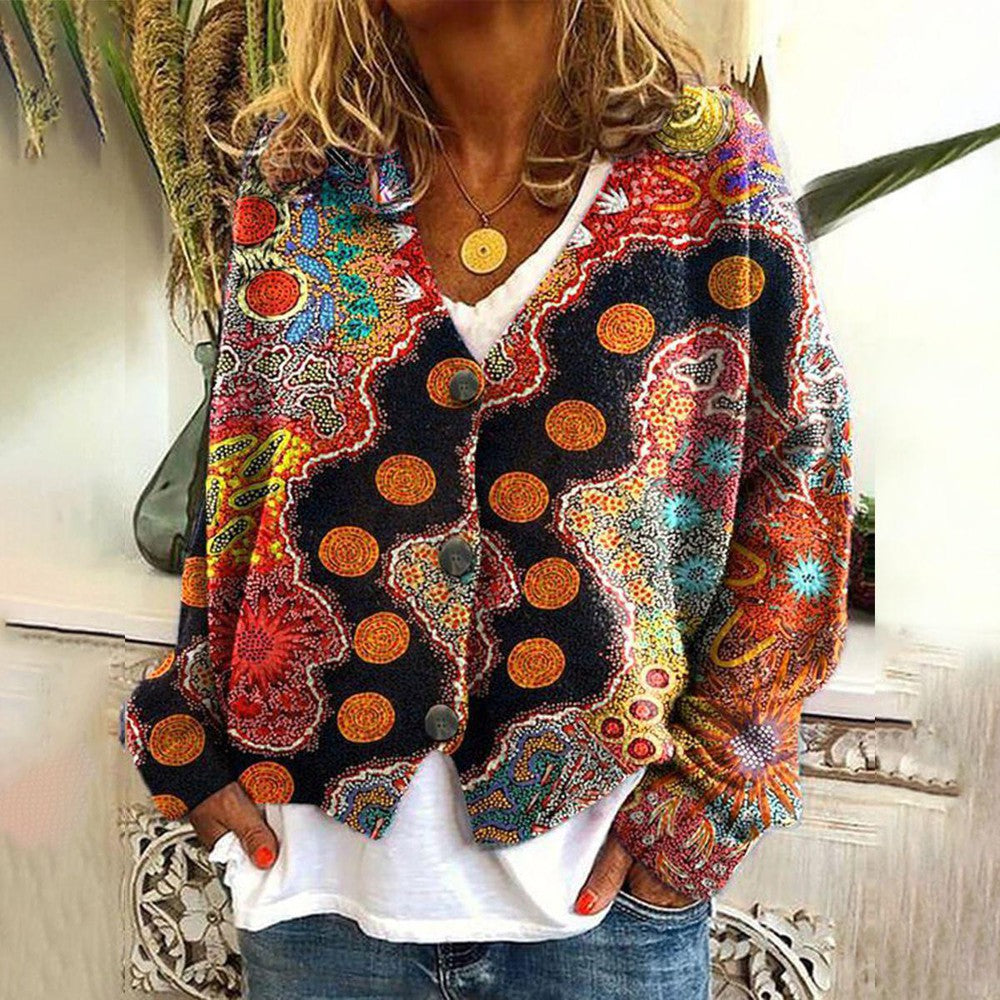 Zafira Colorful Cardigan – Bohemian Relaxed Fit-Womens' Cardigan-Multicolor-S-Camoufit