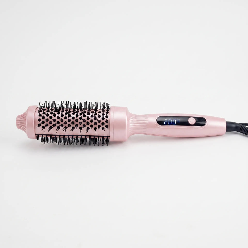 Electric Curling Brush – Ionic Heated Curling Brush with Digital Display, Adjustable 212–446 °F, 6.5 ft Swivel Cord