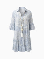 Elowen Women's Short Dress – Playful Elegant Summer Style-Summer Dress-Blue-XS-Camoufit