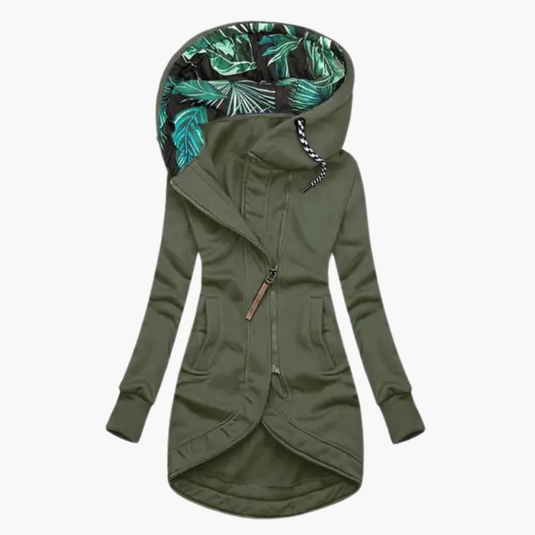 Emilia Women's Winter Jacket - Elegant Warm Windproof Style-Puffer Jackets-Green-S-Camoufit