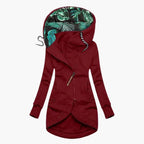 Emilia Women's Winter Jacket - Elegant Warm Windproof Style-Puffer Jackets-Red-S-Camoufit