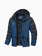 Ethan Men's Water Repellent Ski Jacket Winter Fleece Lined-Men's Ski Winter Jacket-CAMOUFIT-Denim Blue-S-Camoufit