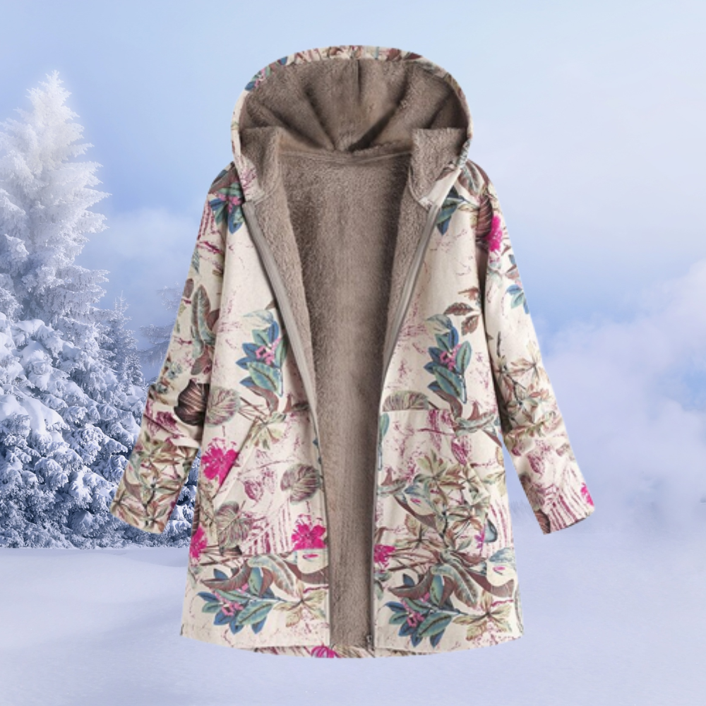 Ettana Warm Long Women's Winter Jacket - Modern Everyday Fit-Women's Winter Jacket-Rose red-S-Camoufit