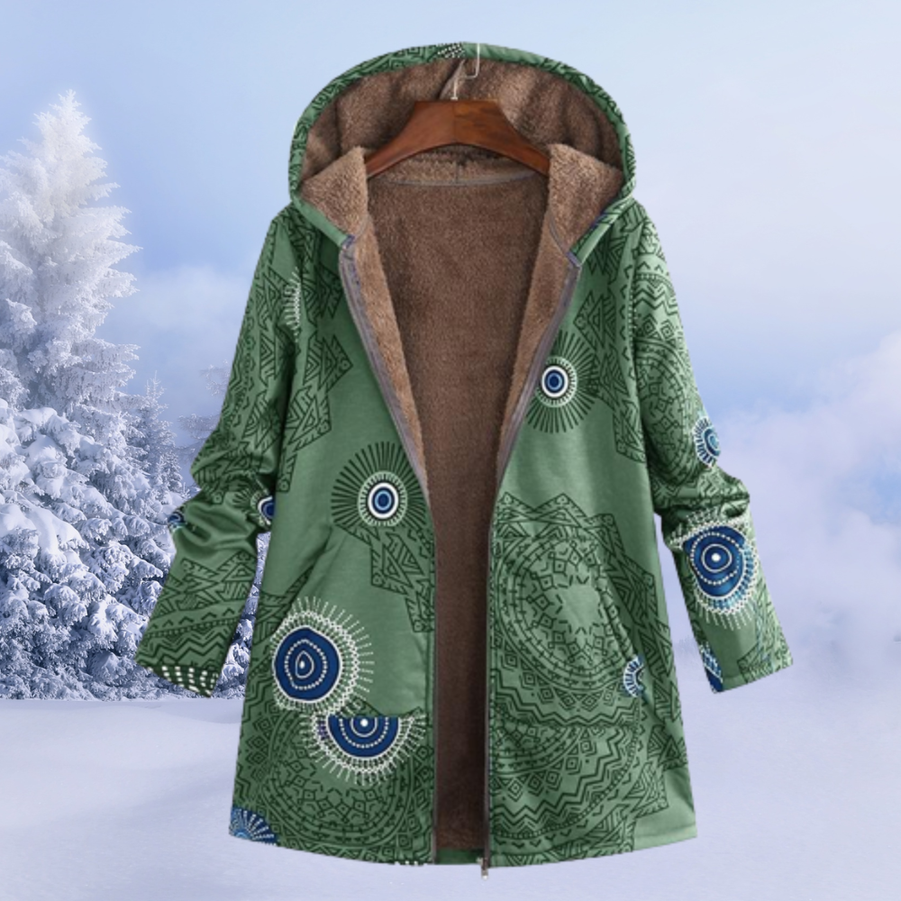 Ettana Warm Long Women's Winter Jacket - Modern Everyday Fit-Women's Winter Jacket-Green-S-Camoufit