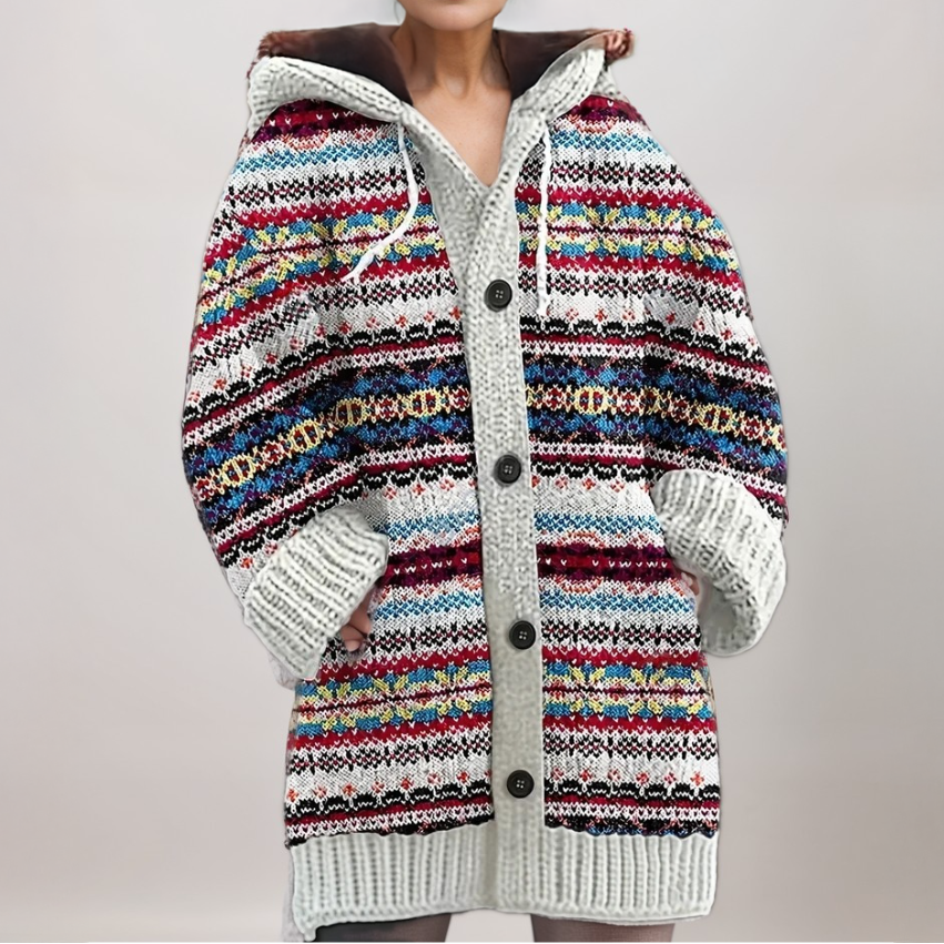 Elmira Women's Soft Winter Cardigan – Cozy Elegant Layer-Women's Winter Cardigan-Multicolor-S-Camoufit