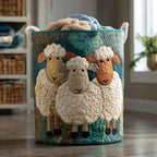 Padded Laundry Basket with Canvas Handles, Self-Standing, 3 Sizes