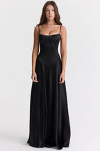 Gabriella Corset Maxi Dress – Elegant Evening Fit-Wedding Guest Dresses-Black-XS-Camoufit
