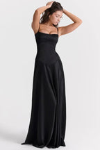 Gabriella Corset Maxi Dress – Elegant Evening Fit-Wedding Guest Dresses-Black-XS-Camoufit