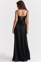 Gabriella Corset Maxi Dress – Elegant Evening Fit-Wedding Guest Dresses-Black-XS-Camoufit