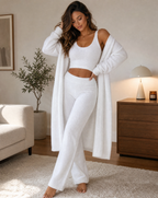 Fiora | Loungewear Set for Women - 3 Piece Cosy Warm Comfortable Relaxed Winter Fit-Loungewear set-White-S-Camoufit