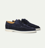 Gustavo Men's Casual Loafers - Lace-Up Round Toe Comfort-Men's Loafers-Navy blue-5-Camoufit