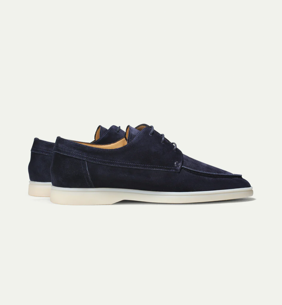 Gustavo Men's Casual Loafers - Lace-Up Round Toe Comfort-Men's Loafers-Navy blue-5-Camoufit