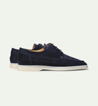 Gustavo Men's Casual Loafers - Lace-Up Round Toe Comfort-Men's Loafers-Navy blue-5-Camoufit