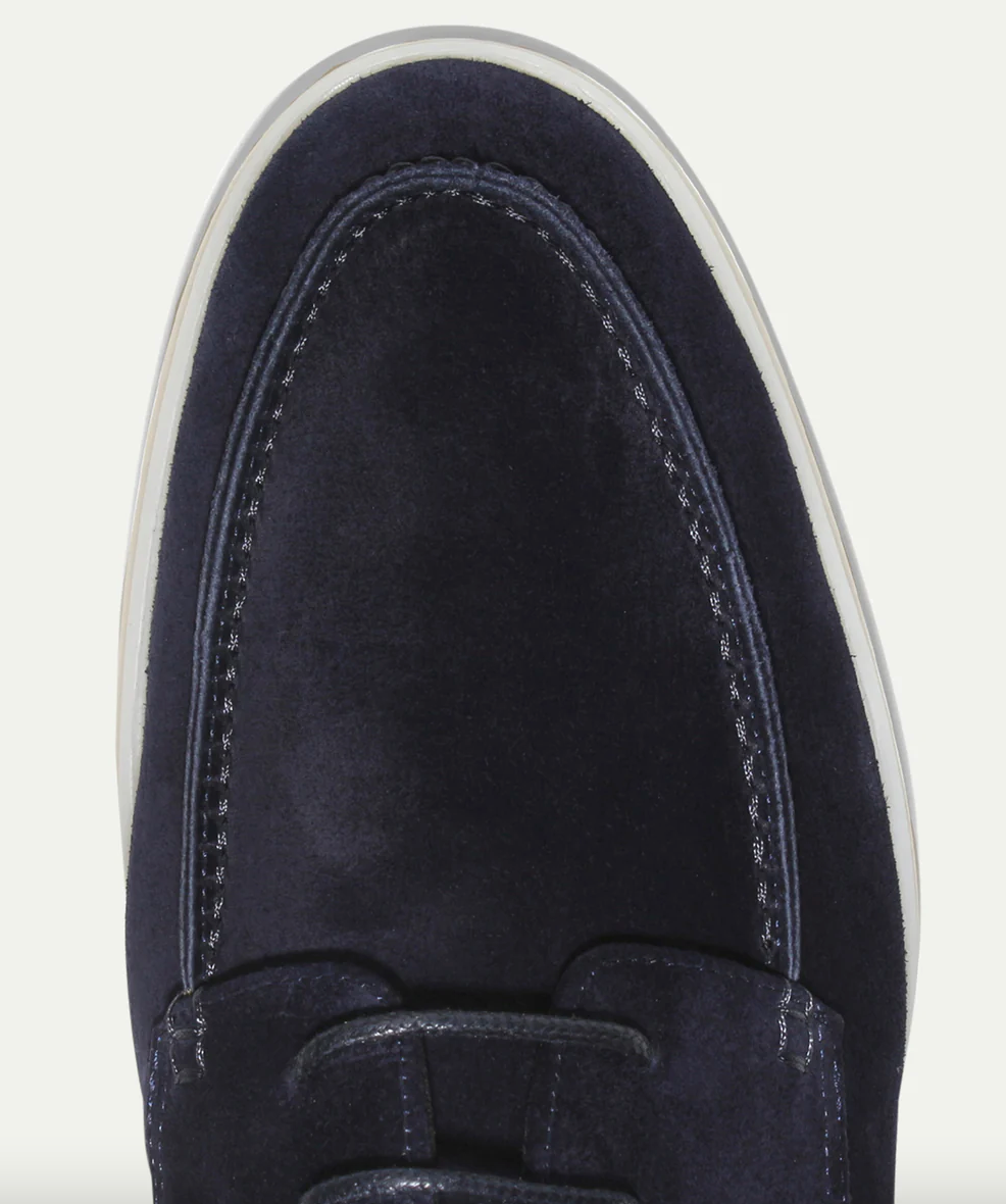 Gustavo Men's Casual Loafers - Lace-Up Round Toe Comfort-Men's Loafers-Navy blue-5-Camoufit