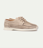 Gustavo Men's Casual Loafers - Lace-Up Round Toe Comfort-Men's Loafers-Light beige-5-Camoufit