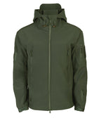 Men's Hooded Softshell Jacket – Tactical Windproof & Waterproof Jacket with Hood, Black, Green or Gray, S–3XL – Nisyros