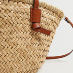 Isola | Woven Rattan Handbag for Women – Leather Handle Summer Fit-Shoulder Bag-Default-Camoufit