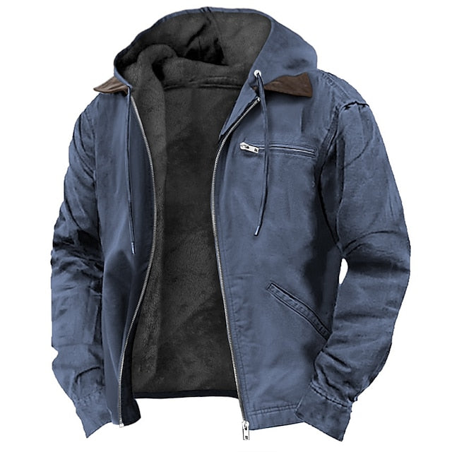 Hermosa | Men's Transitional Jacket with Hood and Warm Fleece Lining