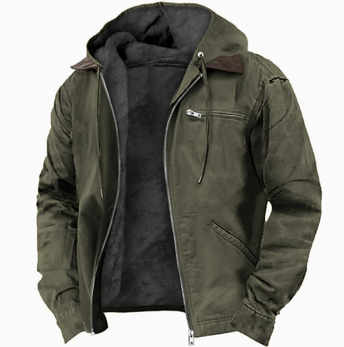 Hermosa | Men's Transitional Jacket with Hood and Warm Fleece Lining