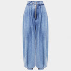 Fiorisse | High Waist Denim Balloon Jeans for Women – Pleated Relaxed Fit-Women's Jeans-S-Camoufit
