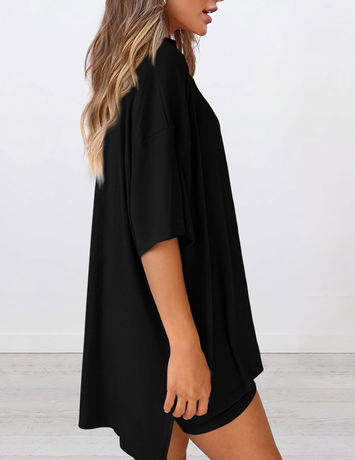 Lunaria | Women's Minimal Lounge Set – Oversized Relaxed Comfort Fit-Women's Two Piece Sets-option1]-XS-
