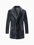 Hiro Men's Faux Fur Coat – Reversible Mink Style Winter Coat-Men's Faux Fur Coat-CAMOUFIT-Gray-S-Camoufit