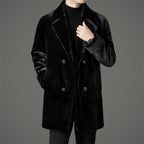 Hiro Men's Faux Fur Coat – Reversible Mink Style Winter Coat-Men's Faux Fur Coat-CAMOUFIT-Classic Black-S-Camoufit
