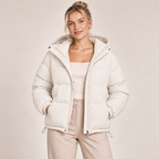Hooded Puffer Jacket Women Winter Coat with Zip Front 6