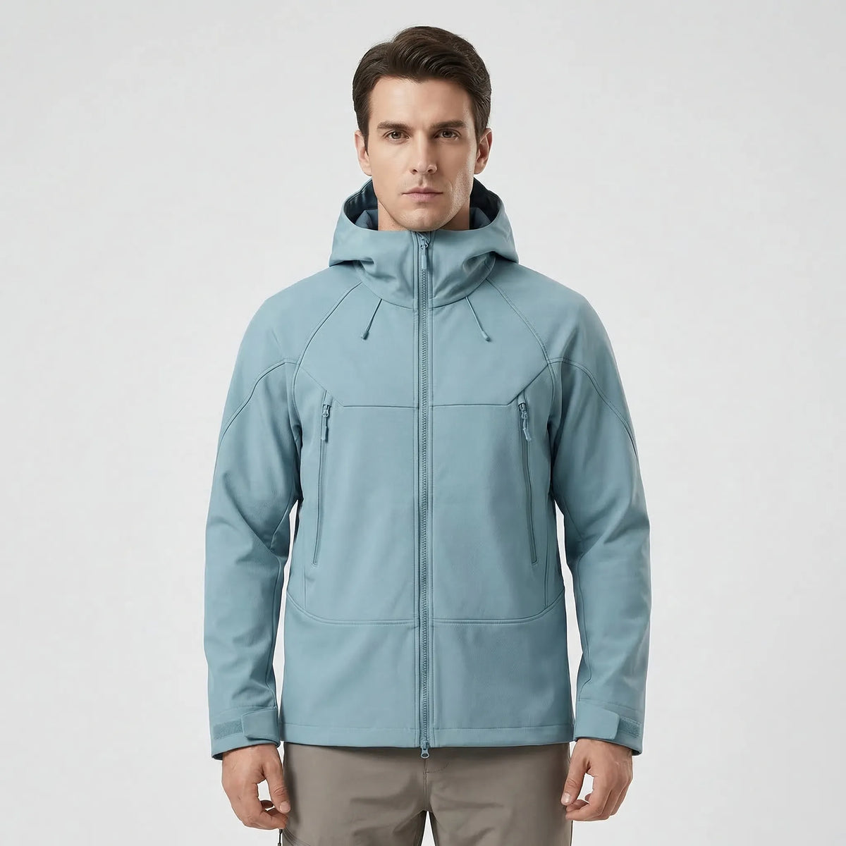 Outdoor Hooded Softshell Jacket – Unisex Fleece Lined Rain Jacket, Water-Repellent with Adjustable Hood, 6 Colors – Wilshire