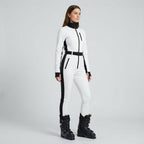 Insulated Women's Ski Suit with Belt – Water-Repellent Ski Outfit with Tailored Fit, White or Black, S–XL – Luna
