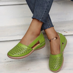 Jasmine Orthopedic Comfort Shoes - Supportive Breathable Everyday Fit-Women's Flats-Light Green-5-Camoufit