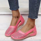 Jasmine Orthopedic Comfort Shoes - Supportive Breathable Everyday Fit-Women's Flats-Pink-5-Camoufit